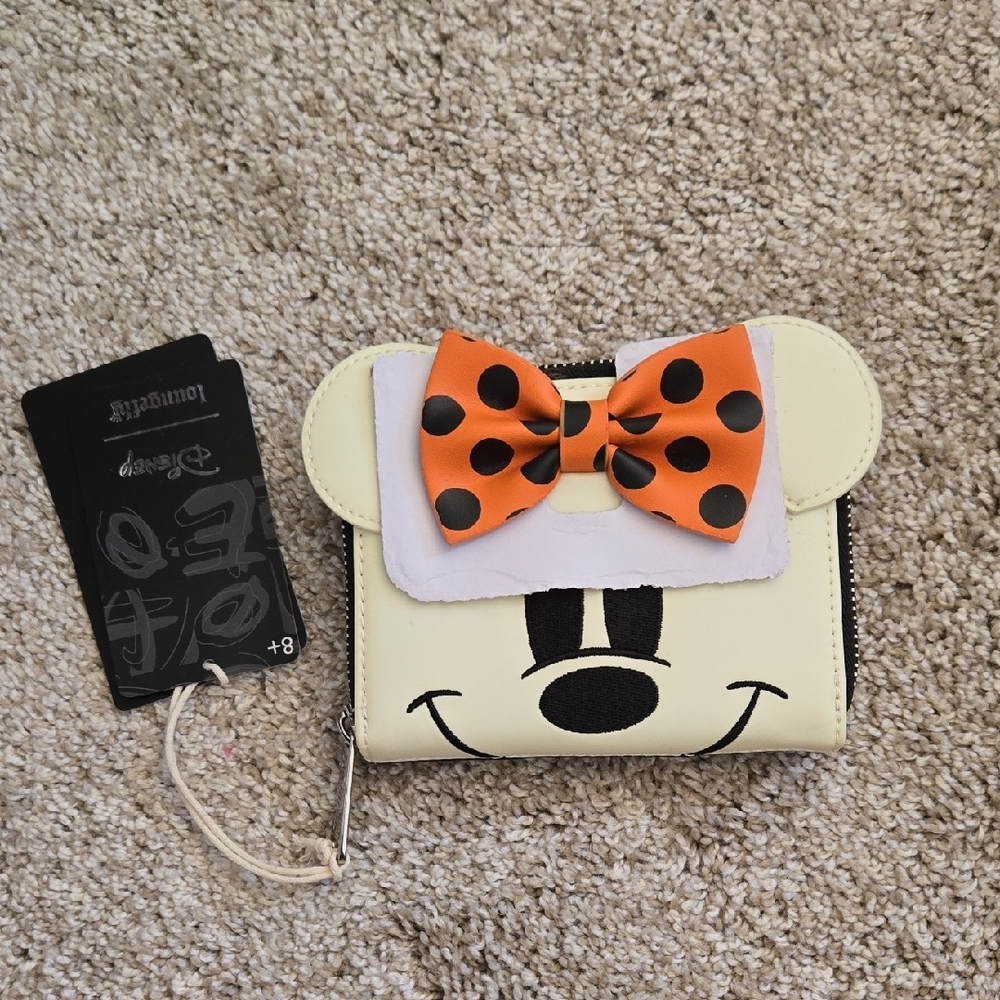 Disney Orange and Cream Minnie Mouse Bag with Polka Dot Bow